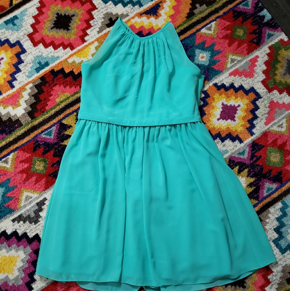 Jasmine Bridesmaid Georgette Evening dress in Aqua